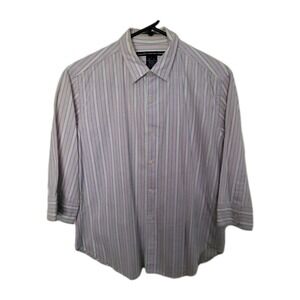 Ralph Lauren Sport Slim Fit Women's Size Large 3/4 Sleeve Purple White Striped